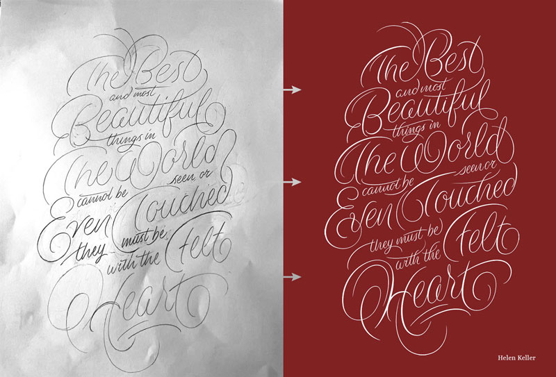 Fine flourishes from sketch to vector