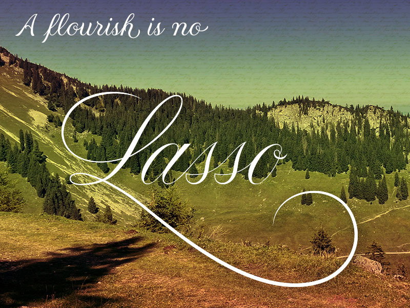 A flourish is no lasso: mountains as a background