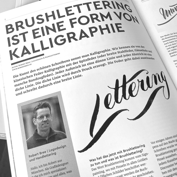 Article in Arscribendi, magazine about calligraphy