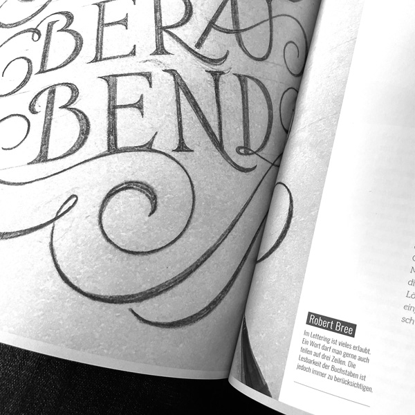 Article in "Handschriftmagazin", a magazine about calligraphy, lettering and handwriting